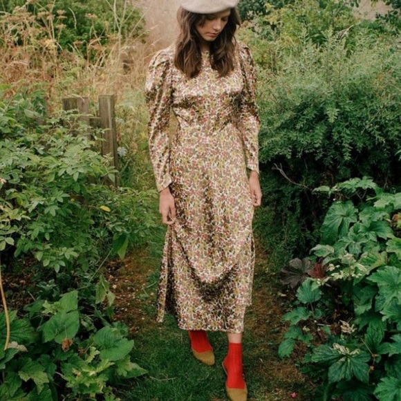 ✨Last Chance💋🌼🌹DÔEN ‘Vittoria’ Silk Jennifer Spring Maxi Dress XS✨ - Picture 4 of 15